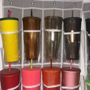 Starbucks Colorful Textured Tumblers - Yellow, Orange, Black, Red, Pink